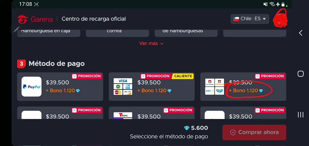 bono de recarga — Bono de recarga